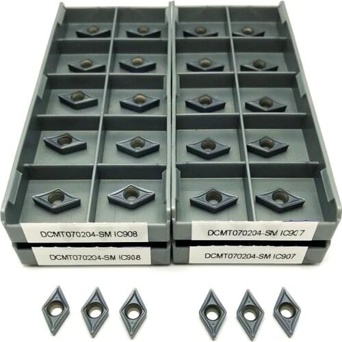 DCMT070204 IC907 DCMT070204 IC908 Carbide Insert Internal Turning Tool CNC lathe tools DCMT 070204 turning insert Cutting tool