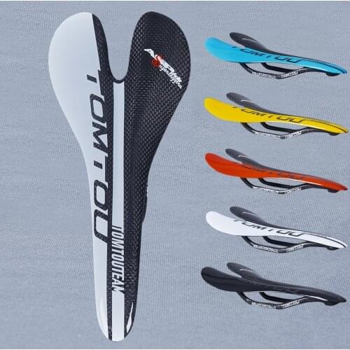 TOMTOU Full 3K Carbon Fiber Road / Mountain Bike Saddle Carbon Saddle Bicycle Cushion Cycling Parts