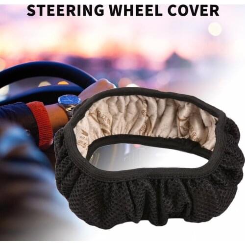 Universal Soft PU Leather Auto Car Steering Wheel Cover With Needles and Thread Skid-Proof Car Steering Wheel Protector Hot Sell