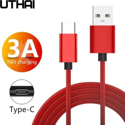 UTHAI USB Type-c Cable 3A Charging Cable Fast Charging Data Cable For Samsung Xiaomi Huawei Android Mobile Phone Charger Cable