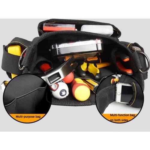 Thickened Canvas Multifunctional Electrician Tool Kit Shoulder Network Monitoring Repair Kit Telecommunication Tool Waist Bag