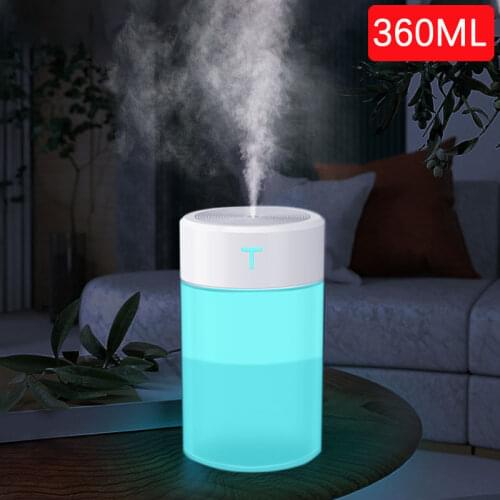 360ML Air humidifier, ultrasonic aromatherapy diffuser, portable aromatherapy sprayer, USB essential oil atomizer, LED lamp home
