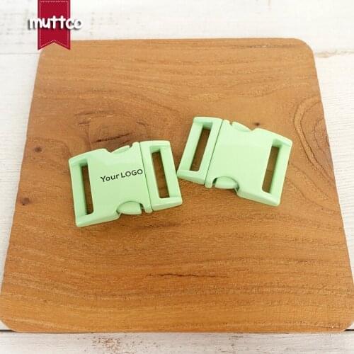 Engraved green buckle for garment bag dog accessories 20mm webbing DIY pet collar supplies CCK-20G