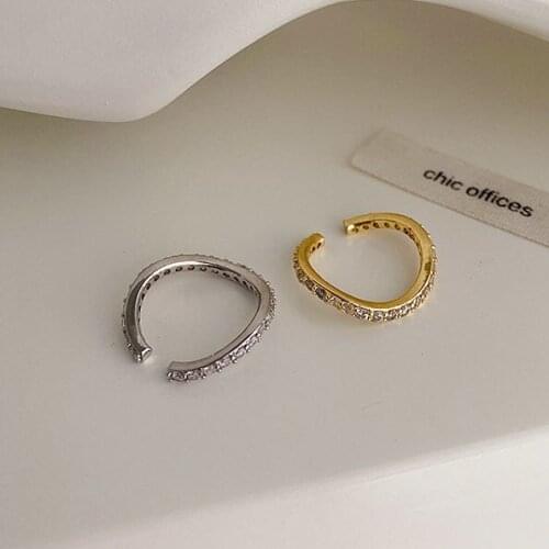 No Piercing Ear Clips For Women 2021 Fashion Jewelry New Simple Gold Silver Color Zircon Inlaid Clip Earrings Ladies Gift