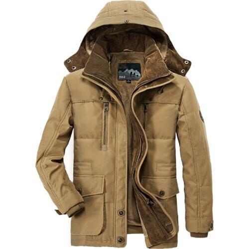 Plus Size 7XL Winter Jacket Men Casual Thick Warm Cotton-Padded Parkas Hooded Coats Windbreaker Military Army Jackets Overcoat