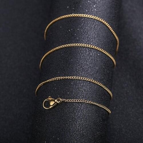 1 necklace stainless steel Cuba chain color jewelry gift stainless steel necklace, environmentally friendly, do not fade