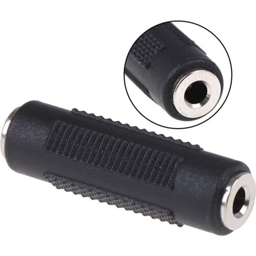 1Pc 3.5mm Jack Stereo Audio Pass-Through Female To Female Audio Extension Adaptor