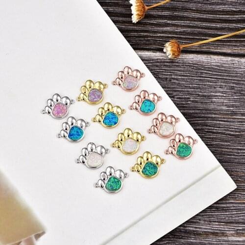 KAMAF 1pcs or 4PCS mix and match color-protected gold feet Y Opel DIY jewelry and bracelet accessories charm ladies party gift