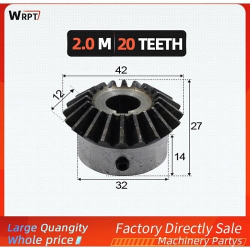 1pcs Bevel Gears 2 Module 20 Teeth 90 Degree Drive Commutation 2M20T inner hole 8/10/12/14/15/16/17/18/19/20MM