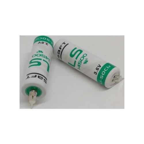 30pcs/lot New Original SAFT LS14500 3.6V 2600MAH size AA Thionyl Chloride Industrial lithium battery plc batteries With Two Tabs