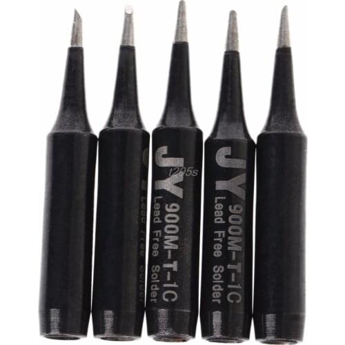 5 Pcs 900M-T-1C Copper Replacement Bevel Style Soldering Iron Solder Tip Lead-free 936 Solder Iron Tips T12 Drop ship