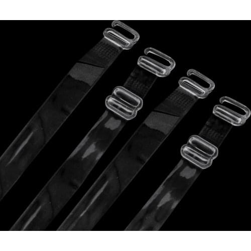 6 Pairs/set Adjustable Clear TPU Bra Straps Transparent Invisible Detachable