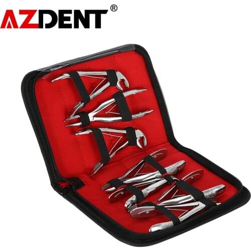 7pcs/set Stainless Steel Dental Forceps Childrens Tooth Extraction Forcep Pliers Kit Orthodontic Dental Surgical Pliers Kit