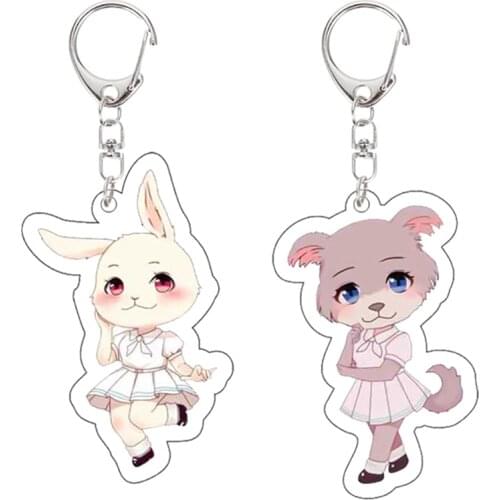 Anime BEASTARS LEGOSI Cosplay Accessories Spring Keychain Cute Jick Louis Pendant Acrylic Keyring Juno Key Chain 2020