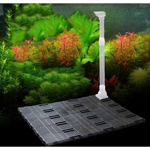 Aquarium fish tank under gravel filter bottom sand filter 12/16/20/24/28/32 pcs plates extensible pipe