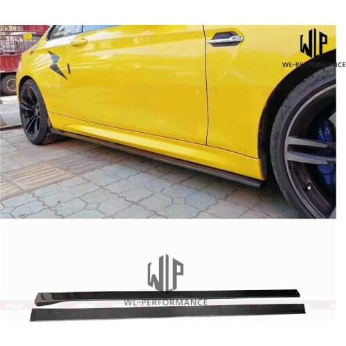 F87 High Quality Carbon Fiber Side Skirts Aprons Extensions Car Styling For BMW 2 Series F87 M2 M2C 3D Style 2015-UP