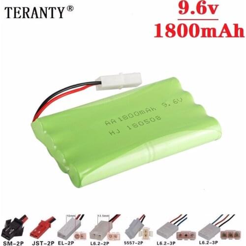 H Model ) 9.6v 1800mah NiMH Battery For Rc toy Car Tanks Trains Robot Boat Gun Ni-MH AA 1400mah 9.6v Rechargeable Battery 1Pcs