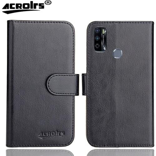 Infinix Hot 10 Lite Case 6.6" 6 Colors Flip Fashion Soft Leather Crazy Horse Exclusive Phone Cover Cases Wallet