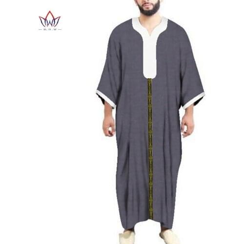 Custom Mens Jubba Thobe Muslim Robe Long Sleeve Saudi Arab Thobe Jubba Man Kaftan Middle East Islamic Clothing WYN36
