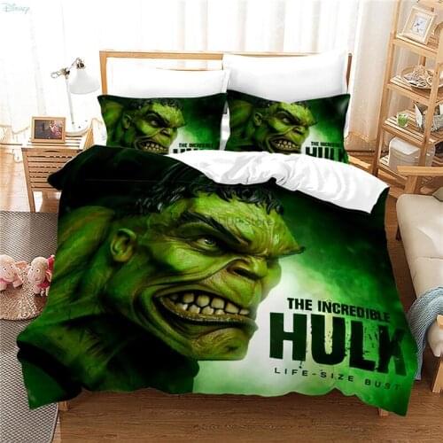 The Avengers Hulk Cartoon 3d Bedding Set Printed Duvet Cover Set Pillowcase Twin Full Queen King Size Bedclothes Bed Linen Sets