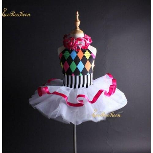 Colorful Sequin Professional Ballet Dress Women Backless Ballet Dance Costume Stage Performance Show For Girls Ballerina Clothes