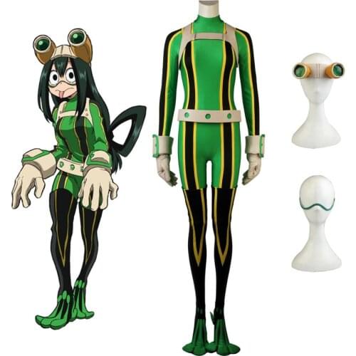 My Hero Academia Tsuyu Asui Hero Cosplay Costume Full Set Boku no Hero Academia Tsuyu Bodysuit Cosplay Custom Made