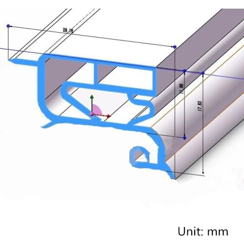 1Meters / Lot Soft PVC Tape Sealing Strip For Refrigerator With magnet