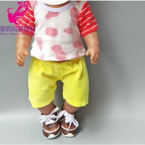 Doll clothes for 18" baby doll boy clothes pants hat for 18 inch bebe born doll outfit children girl Christmas gifts