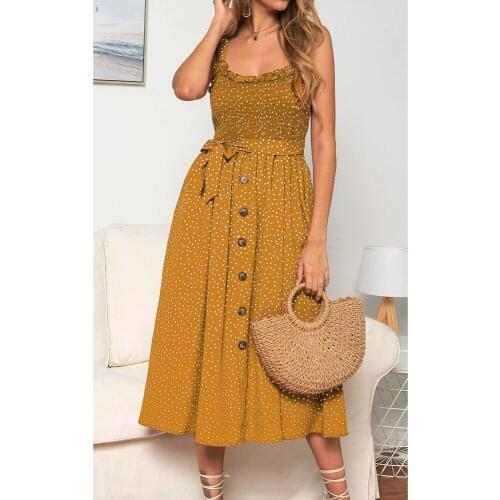 Pdada Summer Dresses With Buttons