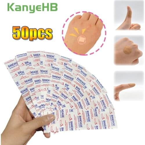 50pcs Band-Aids Breathable Waterproof Adhesive Plaster Round Medical Wound plast First Aid Bandage Wound Hemostasis Sticker A188