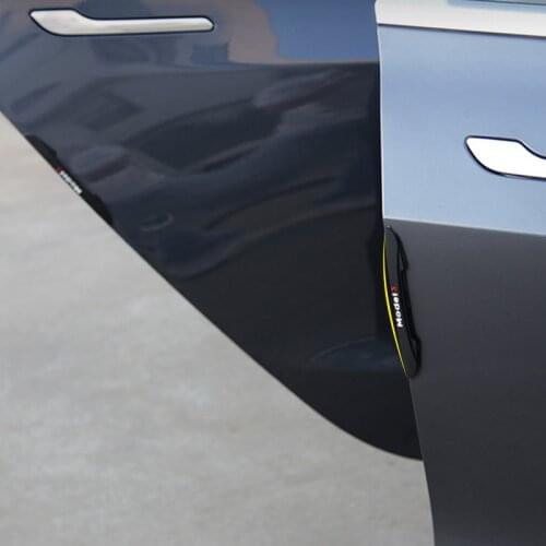 For Tesla Model 3 Car Side Door Edge Strip Scratch Protector Guard Sticker 4PCS Car Accessories Anti-collision Model Y S X