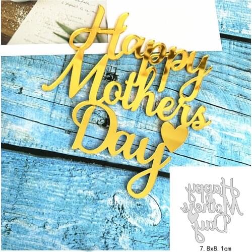 Happy mothers day words paper die cutting dies metal craft Scrapbooking/DIY Easter Easter Embossing mould cards
