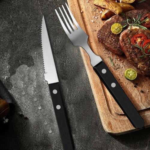 Steak Knife Western-style knife and fork set light luxury stainless steel 430 handle POM