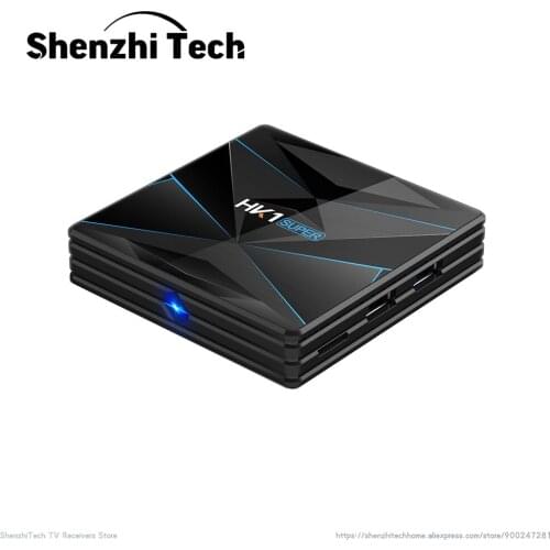 HK1 SUPER 4K 2021 Smart TV Box Android 10.0 Rockchip RK3318 DDR3 4GB RAM 128GB ROM Set-Top Receiver with WIFI Media Player