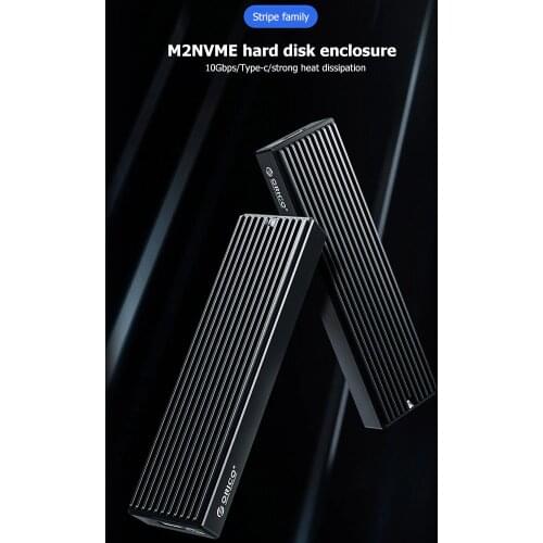 Solid State Drive Mobile Case HDD Case with USB Cable Pouch New M2PF-C3 10/5Gbps M.2 NVME SSD Enclosure Type-C