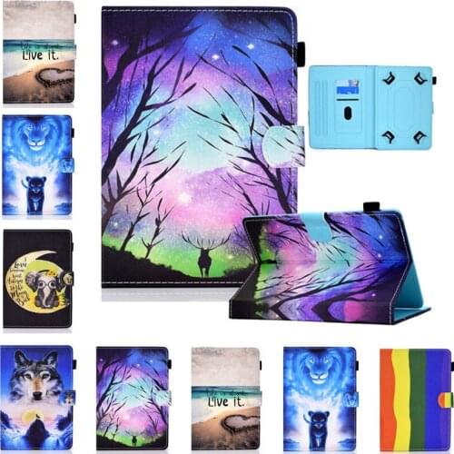 PU Leather Print Universal Case For Archos Access/Oxygen/Core 101 S 3G 4G WiFi 10.1" Inch Tablet PC Stand Cover
