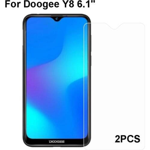 2PCS Doogee Y8 Tempered Glass 9H High Quality Protective Film Explosion-proof Screen Protector For Doogee Y8