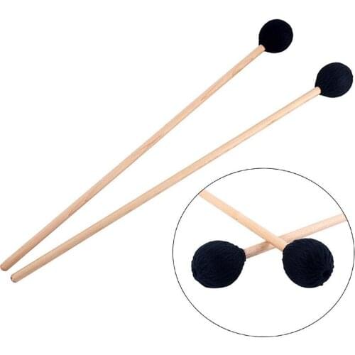 Percussion Instruments Accessories 1 Pair Soft Head Wood Mallets Drum Sticks Percussion Instrument Accessories Mallets