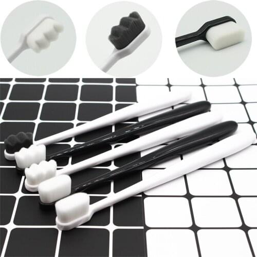 1PC Ultra-fine Toothbrush Super Soft Dense Bristle Toothbrush With Holder Deep Cleaning Bristle Brush For Oral Teeth Care Tools