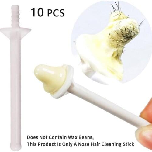 10Pcs Nose Ear Hair Removal Wax Kit for Men Women Nasal Waxing Stick Painless