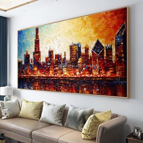 Mintura Painting Hand Painted Abstract Oil Paintings On Canvas Modern Wall Art Pictures For Living Room Home Decoration Posters