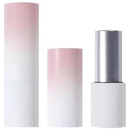 100Pcs Gradient Pink DIY Lipstick Tubes Empty Lip Balm Containers 12.1mm Refillable Lipstick Homemade Magnetic Button Tubes