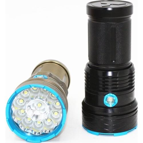 12000 Lumens Flashlight Super Bright Torch 12 x XML-T6 LED Hunting Fishing Lamp for biking camping home repairing