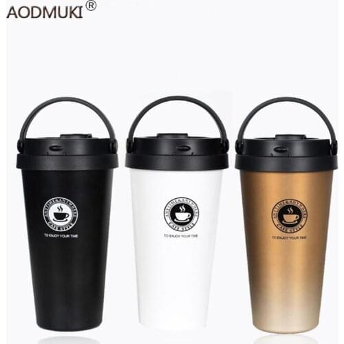 500ml Coffee Mug Cup Thermos Water Bottle with Lid Thermomug Seal Stainless Steel vacuum flasks Water terms bidon Thermo mug