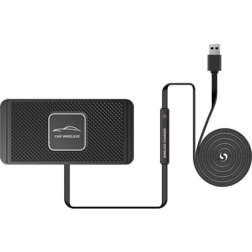 Car Charger Qi 10W Fast Wireless Charging Pad Wireless Phone Charge Portable for Iphone XS/XR for Samsung S10/S10+/ S9/S9