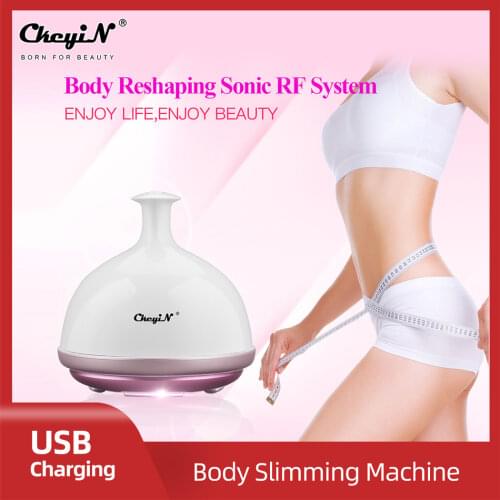 CkeyiN Body Shaping Machine RF LED Heating Ultrasonic Cavitation Fat Reduction Belly Weight Loss Vibration Slimming Shaper 50