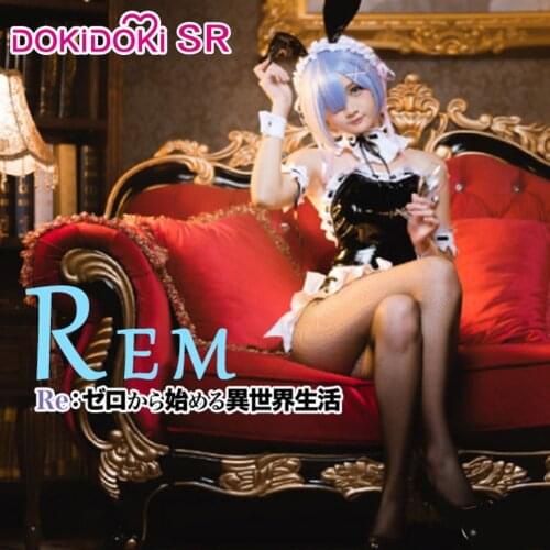 DokiDoki-SR Anime Re Zero Cosplay Rem Cosplay Women Cute Costume Anime Re Zero Ram Cosplay Sexy Bunny Girl Costume