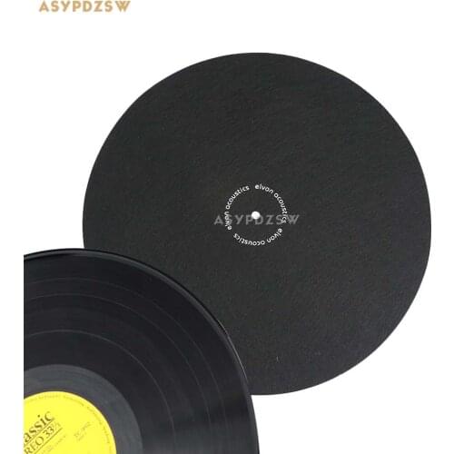 Elvon 12'' LP Vinyl turntable record wool pad Phonograp antistatic flat soft mat