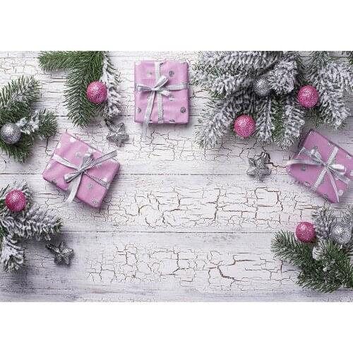 Photographic Backdrops Gifts Pine Snow Wood Christmas Vinyl Backgrounds Photo Studio for Family Children Baby Shower Photoshoot