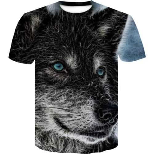 T-shirt with 3D Printing Animal Wolf For Men And Women Summer Hip-hop Streetwear Cool Short SleeveTees Stranger Things Clothing